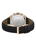 Hugo Boss Skymaster Chronograph Blue Dial Black Leather Strap Watch for Men - 1513783 Authentic Buy Shop Now