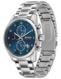Hugo Boss Skymaster Blue Dial Silver Steel Strap Watch for Men - 1513784 Authentic Buy Shop Now
