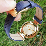 Michael Kors Averi Gold Dial Navy Blue Leather Strap Watch for Women - MK2526 Authentic Buy Shop Now