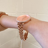 Michael Kors Charley Three-Hand Analog Rose Gold Dial Rose Gold Steel Strap Watch for Women - MK4400 Authentic Buy Shop Now