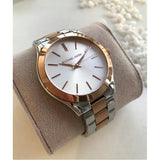 Michael Kors Runway White Dial Two Tone Stainless Steel Strp Watch for Women - MK3204A Authentic Buy Shop Now