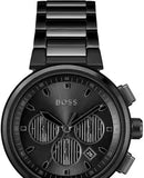 Hugo Boss One Chronograph Black Dial Black Steel Strap Watch For Men - 1514001 Authentic Buy Shop Now