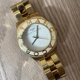 Marc Jacobs Amy White Dial Gold Steel Strap Watch for Women - MBM3051 Authentic Buy Shop Now