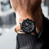 Tissot Supersport Chrono Black Dial Brown Leather Strap Watch for Men - T125.617.36.051.01 Authentic Buy Shop Now