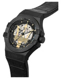 Maserati Potenza Automatic Black Dial Black Leather Strap Watch For Men - R8821108036 Authentic Buy Shop Now