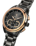 Maserati Traguardo 45mm Gun Metal Stainless Steel Black Watch For Men - R8873612016 Authentic Buy Shop Now