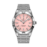 Breitling Chronomat 32 Diamonds Pink Dial Silver Steel Strap Watch for Women - A77310101K1A1 Authentic Buy Shop Now
