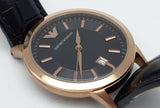 Emporio Armani Classic Black Dial Black Leather Strap Watch For Women - AR9022 Authentic Buy Shop Now