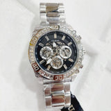 Guess Trophy Chronograph Diamonds Black Dial Silver Steel Strap Watch for Men - GW0390G1 Authentic Buy Shop Now