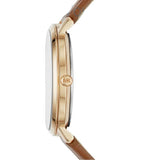 Michael Kors Jaryn Quartz Gold Dial Brown Leather Strap Watch For Women - MK2496 Authentic Buy Shop Now