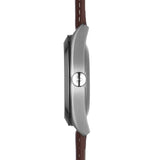 Tissot Gentleman Powermatic 80 Silicium Silver Dial Brown Leather Strap Watch For Men - T127.407.16.031.01 Authentic Buy Shop Now