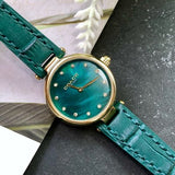 Coach Park Analog Green Dial Green Leather Strap Watch for Women - 14503534 Authentic Buy Shop Now