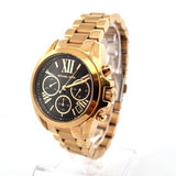Michael Kors Bradshaw Chronograph Black Dial Gold Steel Strap Watch For Women - MK6959 Authentic Buy Shop Now