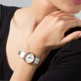 Marc Jacobs Baker White Dial White Leather Strap Watch for Women - MBM1284 Authentic Buy Shop Now