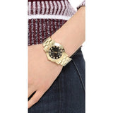 Marc Jacobs Amy Glitz Black Dial Gold Steel Strap Watch for Women - MBM3334 Authentic Buy Shop Now