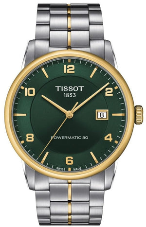 Tissot Luxury Powermatic 80 Green Dial Silver Steel Strap Watch For Men - T086.407.22.097.00 Authentic Buy Shop Now