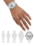 Michael Kors Brecken Chronograph Silver Dial White Leather Strap Watch For Men - MK8949 Authentic Buy Shop Now