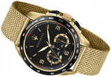 Maserati Traguardo 45mm Quartz Gold Black Dial Watch For Men - R8873612010 Authentic Buy Shop Now