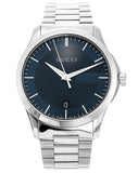 Gucci G Timeless Blue Dial Silver Steel Strap Watch For Men - YA126440 Authentic Buy Shop Now
