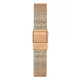 Daniel Wellington Petite Pressed Melrose Black Dial Rose Gold Mesh Strap Watch For Women - DW00100440 Authentic Buy Shop Now