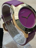 Marc Jacobs Blade Purple Dial Purple Leather Strap Watch for Women - MBM1203 Authentic Buy Shop Now
