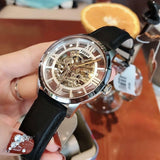 Fossil Townsman Automatic Skeleton Silver Dial Black Leather Strap Watch for Men - ME3041 Authentic Buy Shop Now