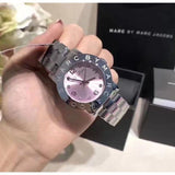 Marc Jacobs Amy Life Pink Dial Silver Steel Strap Watch for Women - MBM3300 Authentic Buy Shop Now
