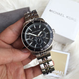 Michael Kors Cunningham Multifunction Black Dial Silver Steel Strap Watch For Men - MK7156 Authentic Buy Shop Now
