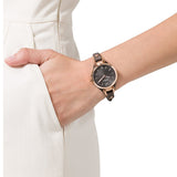 Fossil Georgia Black Dial Black Leather Strap Watch for Women - ES3148 Authentic Buy Shop Now