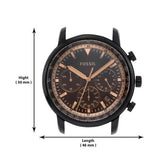 Fossil Goodwin Chronograph Brown Dial Brown Leather Strap Watch for Men - FS5529 Authentic Buy Shop Now
