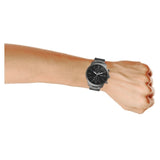 Fossil Townsman Chronograph Black Dial Silver Steel Strap Watch for Men - FS5349 Authentic Buy Shop Now