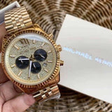 Michael Kors Lexington Crystals Gold Dial Gold Steel Strap Watch for Men - MK8494 Authentic Buy Shop Now