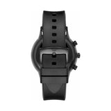 Emporio Armani Chronograph Quartz Silver Dial Black Rubber Strap Watch For Men - AR11048 Authentic Buy Shop Now