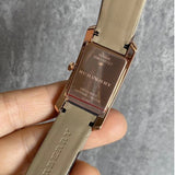 Burberry The Pioneer Rose Gold Dial Haymarket Brown Leather Strap Watch for Women - BU9408 Authentic Buy Shop Now