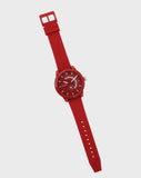 Tommy Hilfiger Denim Quartz Red Dial Red Rubber Strap Watch for Men - 1791480 Authentic Buy Shop Now