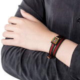 Gucci G-Frame Multicolored Dial Two Tone Nylon Strap Watch For Women - YA128527 Authentic Buy Shop Now