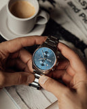 Hugo Boss Skymaster Blue Dial Silver Steel Strap Watch for Men - 1513784 Authentic Buy Shop Now