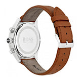 Hugo Boss Grand Prix White Dial Brown Leather Strap Watch for Men - 1513475 Authentic Buy Shop Now