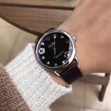 Coach Delancey Black Dial Black Leather Strap Watch for Women - 14502780 Authentic Buy Shop Now