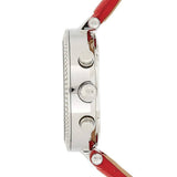 Michael Kors Parker Silver Dial Red Leather Strap Watch for Women - MK2278 Authentic Buy Shop Now
