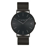 Coach Charles Black Dial Black Mesh Bracelet Watch for Men - 14602148 Authentic Buy Shop Now
