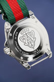 Gucci Dive Black Dial Two Tone NATO Strap Watch For Men - YA136206 Authentic Buy Shop Now