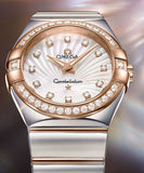 Omega Constellation Diamonds Mother of Pearl Dial Two Tone Steel Strap Watch for Women - 123.25.27.60.55.006 Authentic Buy Shop Now