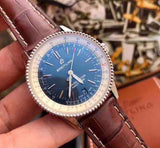Breitling Navitimer Automatic 38mm Blue Dial Brown Leather Strap Mens Watch - A17325211C1P2 Authentic Buy Shop Now