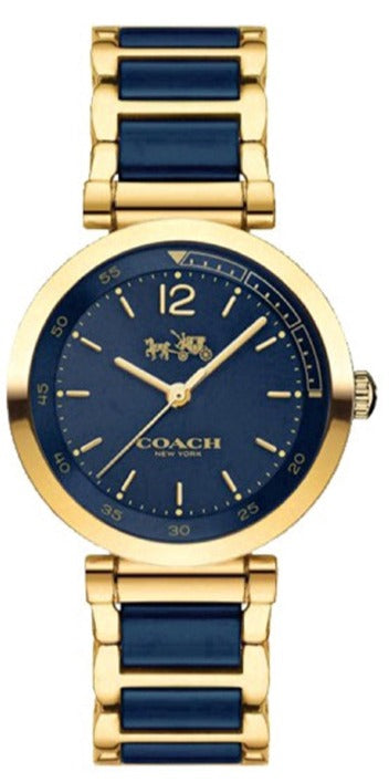 Coach Sport Ceramic Blue Dial Two Tone Steel Strap Watch for Women - 14502462 Authentic Buy Shop Now