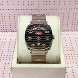 Gucci Grip Quartz Silver Dial Silver Steel Strap Watch For Women - YA157438 Authentic Buy Shop Now