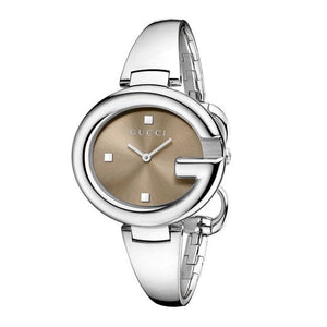 Gucci Guccissima Brown Dial Silver Steel Strap Watch For Women - YA134302 Authentic Buy Shop Now
