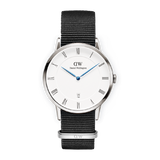 Daniel Wellington Dapper Cornwall White Dial Black Nylon Strap Watch for Women - DW00100264 Authentic Buy Shop Now