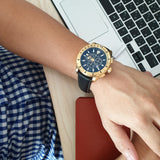 Versace Casual Chronograph Blue Dial Blue Leather Strap Watch for Men - VERG004-18 Authentic Buy Shop Now