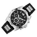 Guess Intrepid Chronograph Black Dial Two Tone Steel Strap Watch for Men - W0167G1 Authentic Buy Shop Now